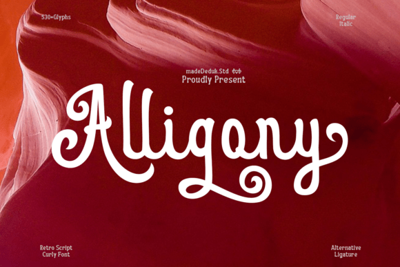 Alligony Font Review: Elegant Handwritten Script for Branding