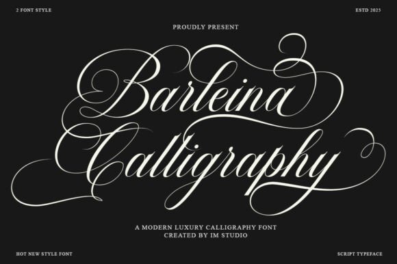 Barleina Calligraphy Font: Elevating Small Business Branding