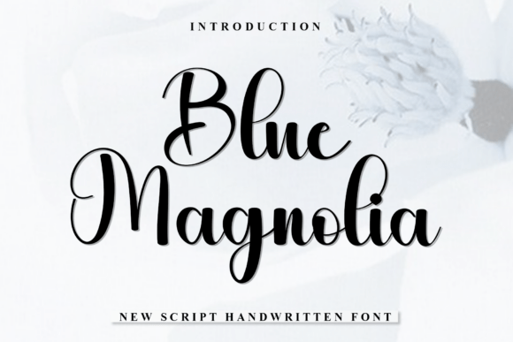 Blue Magnolia Font: Warmth for Handmade Labels