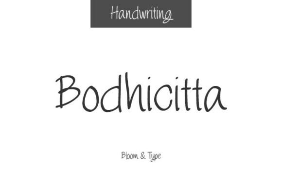 Bodhicitta Font: Mindful Typography for Handmade Labels