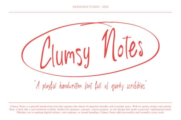 Clumsy Notes Font: Authentic Handwritten Style for Campaigns