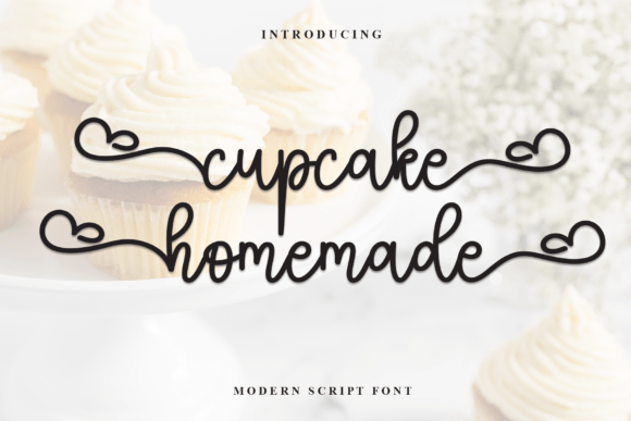 Cupcake Homemade Font: Elegant Script for Makers