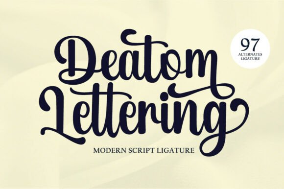 Deatom Lettering Font: Elegant Branding for Small Business