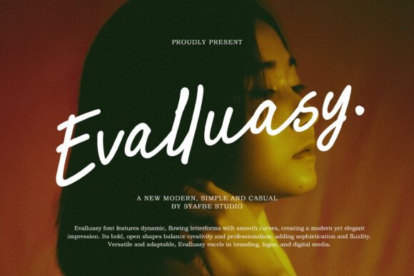 Evalluasy Font: Modern Script for Digital Design