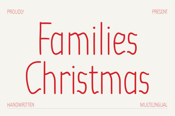 Families Christmas Font for Modern Web Design
