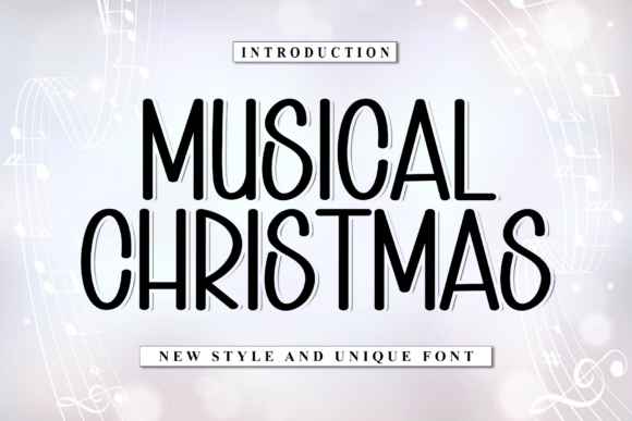 Musical Christmas Font: Clean Holiday Campaign Design