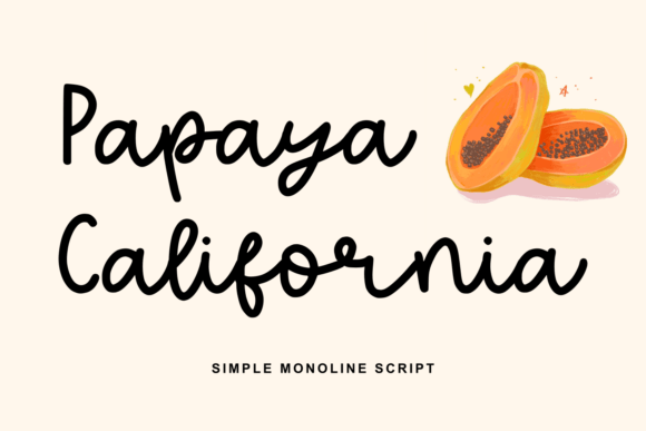 Papaya California Font: Modern Script for Crafters