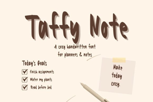 Taffy Note Font: Adding Handwritten Charm to Handmade Goods